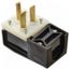 2P 3 Wire Straight Blade Angled Plug 6-30P, 250VAC, Black & White, HBL9331