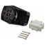 3P, 4 Wire 50A Straight Blade Angled Plug, 14-50P, Black & White, HBL9452C