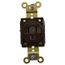 Straight Blade Single Receptacle, NEMA 5-15R, 15A, Self-Grounding, Brown, HBL5261
