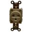 Straight Blade Single Receptacle, NEMA 6-20R, 20 Amps, Self-Grounding, HBL5461I