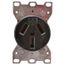 Straight Blade Single Receptacle, NEMA 10-50R, 50As, Ungrounded, Black, HBL7962