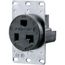 Straight Blade Single Receptacle, NEMA 5-30R, 30 Amps, Self-Grounding, Black, HBL9308