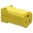 2P 3 Wire 15A Straight Blade Connector 5-15R, 125 VAC, Yellow, HBL5969VY