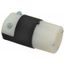 2P 3 Wire 15A Straight Blade Connector 6-15R, 250VAC, Black & White, HBL5669C