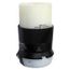 3P Industrial Locking Connector, Non-NEMA, 250V, Black & White, HBL3433GCB