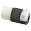 2P 3 Wire 15A Industrial Locking Connector, L5-15R, 125V, Black & White, HBL4729C