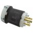 2P 3 Wire 20A Industrial Locking Plug, L6-20P, 250V, Black & White, HBL2321