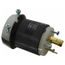2P 3 Wire 20A Industrial Locking Plug, L8-20P, 480V, Black & White, HBL2341