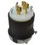 3P 20A Industrial Locking Plug, L14-20P, 125 & 250V, Black & White, HBL2411