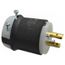 3P 20A Industrial Locking Plug, L15-20P, 250V, Black & White, HBL2421