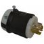 20A Industrial Locking Plug, L22-20P, 277 & 480V, Black & White, HBL2521