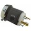 2P 3 Wire Industrial Locking Plug, L5-30P, 125V, Black & White, HBL2611