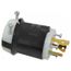 2P 3 Wire Industrial Locking Plug, L8-30P, 480V, Black & White, HBL2641