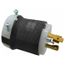 3P 30A Industrial Locking Plug, L14-30P, 125 & 250V, Black & White, HBL2711