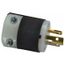 2P 3 Wire 15A Industrial Locking Plug, L7-15P, 277V, Black & White, HBL4770C