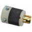 3P 10A Industrial Locking Plug, Non-NEMA, 125 & 250V, Black & White, HBL7567C