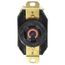 125/250 VAC, 20 Amp, L14-20R NEMA, Self Grounding Receptacle, Black, HBL2410
