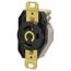 2P 3 Wire 125 VAC, 30 Amp, L5-30R NEMA, Self Grounding Receptacle, Black, HBL2610