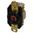 480 VAC, 30 Amp, L16-30R NEMA, Self Grounding Receptacle, Black, HBL2730