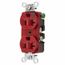 Straight Blade Duplex Receptacle, NEMA 5-20R, 20 Amps, Self-Grounding, Red, HBL8300HRED