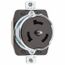 125/250 VAC, 50A, Self Grounding Receptacle, Black, CS6369