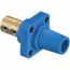 Single Pole Female Connector, Set Screw , 400A, 250 VDC/600 VAC, AWG 4, Blue, HBLFRBL