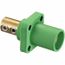 Single Pole Male Connector, Set Screw , 400A, 250 VDC/600 VAC, AWG 4, Green, HBLMRGN