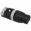 3P, 4 Wire 50A Industrial Locking Connector, Non-NEMA, Black & White, HBL7764C