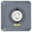2P 3 Wire 125 VAC, 20 Amp, L5-20R NEMA, Self Grounding Mountptacle Receptacle, HBL2310SR2
