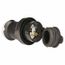 2P 3 Wire 20A Industrial Watertight Locking Plug, L5-20P, 125V, Black & White, HBL2311SW