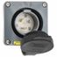 2P 3 Wire 125 VAC, 20A, L5-20P NEMA, Self Grounding Inlet, Gray, HBL2315SW