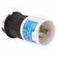 2P 3 Wire 20A Industrial Locking Plug, Shrouded, L6-20P, 250V, Black & White, HBL2321S