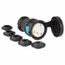 2P 3 Wire 20A Industrial Watertight Locking Plug, L6-20R, 250V, Black & White, HBL2323SW