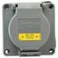 2P 3 Wire 125 VAC, 30A, L5-30R NEMA, Self Watertight Receptacle, Gray, HBL2610SW