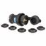 2P 3 Wire 30A Industrial Locking Plug, L6-30P, 250V, Black & White, HBL2621SW