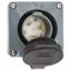 2P 3 Wire 250 VAC, 30A, L6-30P NEMA, Self Grounding Inlet, Gray, HBL2625SW