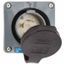 250 VAC, 30 Amp, L15-30P NEMA, Self Grounding Inlet, Gray, HBL2725SW