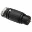 2P, 3 Wire 50A Industrial Locking Connector, Non-NEMA, 250V, Black & White, CS8264C