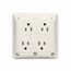 Straight Blade Fourplex Receptacle, NEMA 5-20R, 20 Amps, Self-Grounding, Brown, HBL420