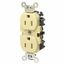 Straight Blade Duplex Receptacle, NEMA 5-15R, 15A, Self-Grounding, Gray, HBL5262GY