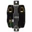 2P 3 Wire 250 VAC, 50A, Self Grounding Receptacle, Black, CS8269
