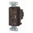 USB Charger Receptacle, 20A 125V Duplex, Power Delivery 55W Type AC Ports, NEMA 5-20R (Brown), USB20ACPD