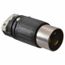 2P, 3 Wire 50A Industrial Locking Plug, Non-NEMA, Black & White, HBL3763C