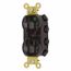 Hospital Straight Blade Duplex Receptacle, Self-Grounding, 20A, 125v, Black, SNAP8300BKA
