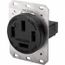 Straight Blade Single Receptacle, NEMA 18-60R, 60 Amps, Grounded, Black, HBL7301A