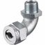 1/2" MNPT 0.25 to 0.38" Steel Liquid Tight Elbow Strain Relief Cord Grip, NHC1022ZP