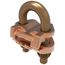 Mechanical Grounding Connector, Cable to Rod or Pipe, 2/0 AWG (Sol) -250 kcmil, 3/8" Pipe, 5/8"-3/4" Rod, #5-#6 Rebar, Bright Dipped