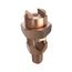 SERVIT POST Mechanical Connector, 2 Cables to Flat, Stud Length 15/32"