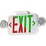 Compass Dual-Voltage Combination LED Exit Sign and Emergency Light, 120/277V (Red Letters, White), CCR