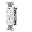 Tamper Resistant Straight Blade Duplex Receptacle, Commercial Grade, 2-Pole 3-Wire Grounding, 20A 125V, 5-20R (White), CR20WHITR